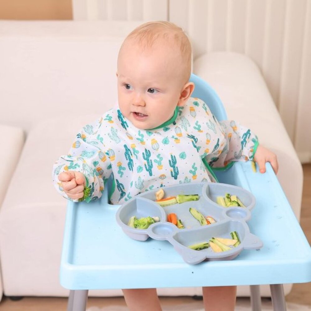 Long Sleeve Baby Bibs for Boy or‎ Girl,Fully Waterproof Toddler Bibs,2-5 years